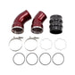 2006-2010 Duramax 3.5" Passenger Cold Side Intercooler Pipe Kit (WCF100367)-Intercooler Kit-Wehrli Custom Fabrication-WCF100367-RED-Dirty Diesel Customs