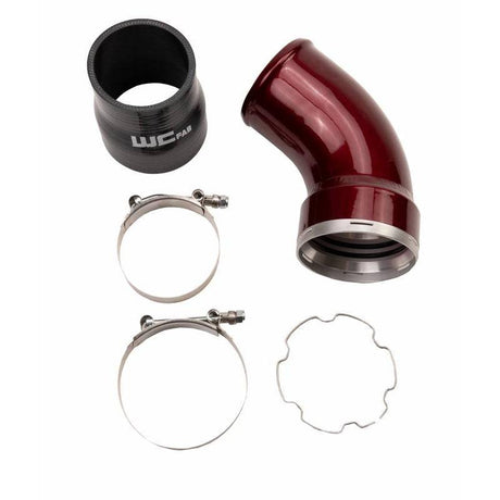 2006-2010 Duramax Passenger Side Intercooler Outlet Elbow Kit (WCF100466)-Intercooler Kit-Wehrli Custom Fabrication-WCF100466-RED-Dirty Diesel Customs