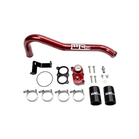 2006-2010 LBZ/ LMM Duramax Top Outlet Billet Thermostat Housing & Upper Coolant Pipe Kit For Dual CP3 (WCF100424)-Coolant Pipes-Wehrli Custom Fabrication-Dirty Diesel Customs