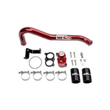 2006-2010 LBZ/ LMM Duramax Top Outlet Billet Thermostat Housing & Upper Coolant Pipe Kit For Dual CP3 (WCF100424)-Coolant Pipes-Wehrli Custom Fabrication-WCF100424-RED-Dirty Diesel Customs