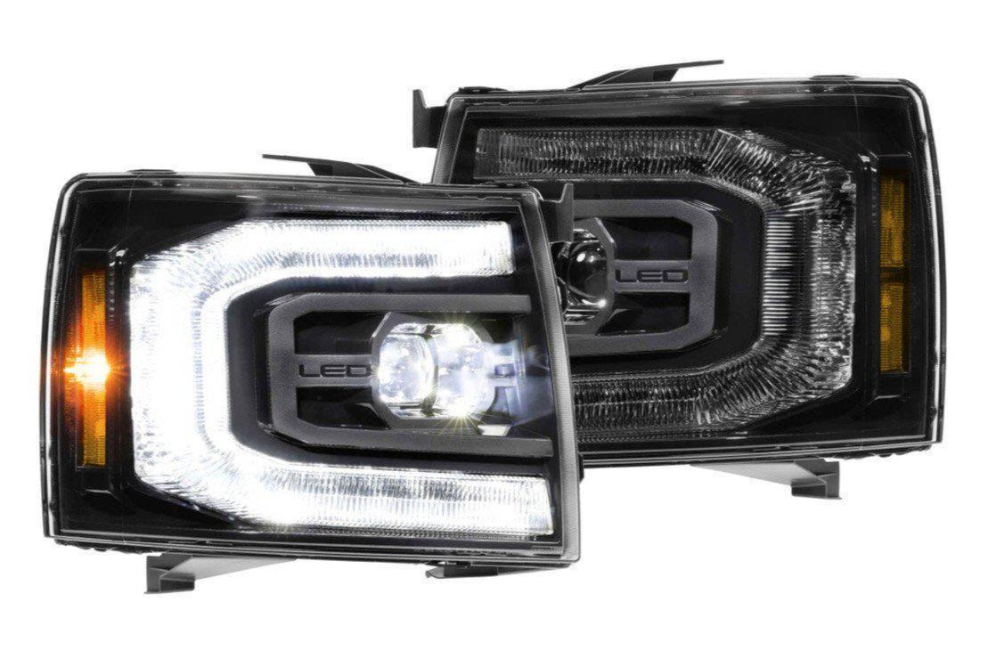 2007-2013 Silverado 1500 XB LED Black Headlights | DDC – Dirty