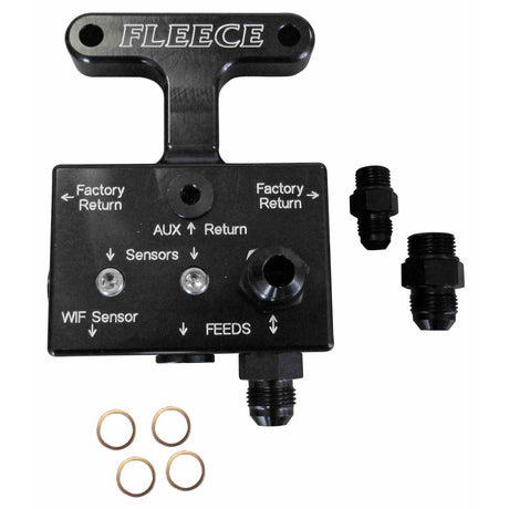 2007.5-2009 Cummins Fuel Distribution Block Hose w/ Fitting Kit (FPE-FFD-RF-HF-KIT-3G-67)-Fuel Distribution Block-Fleece Performance-Dirty Diesel Customs