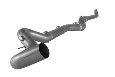 2007.5-2010 Duramax 5" Downpipe Back Exhaust - No Muffler (FLO-634NM)-Downpipe Back Exhaust System-Flo-Pro-FLO-SS634NM-Dirty Diesel Customs