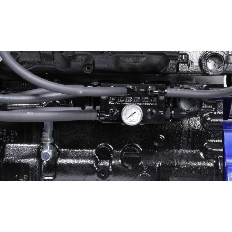 2007.5-2018 Cummins Regulated Return Fuel Distribution Block (FPE-CRR-20-0806)-Fuel Distribution Block-Fleece Performance-Dirty Diesel Customs