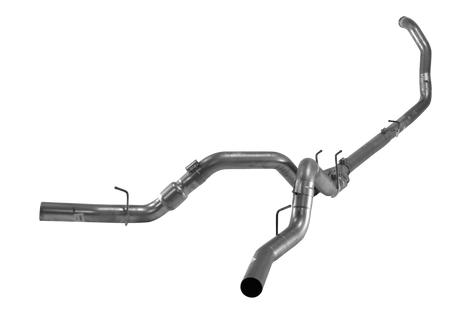 2008-2010 Powerstroke 4" Turbo Back Dual Exhaust - No Muffler (FLO 738NB)-Turbo Back Exhaust System-Flo-Pro-FLO-SS738NB-Dirty Diesel Customs