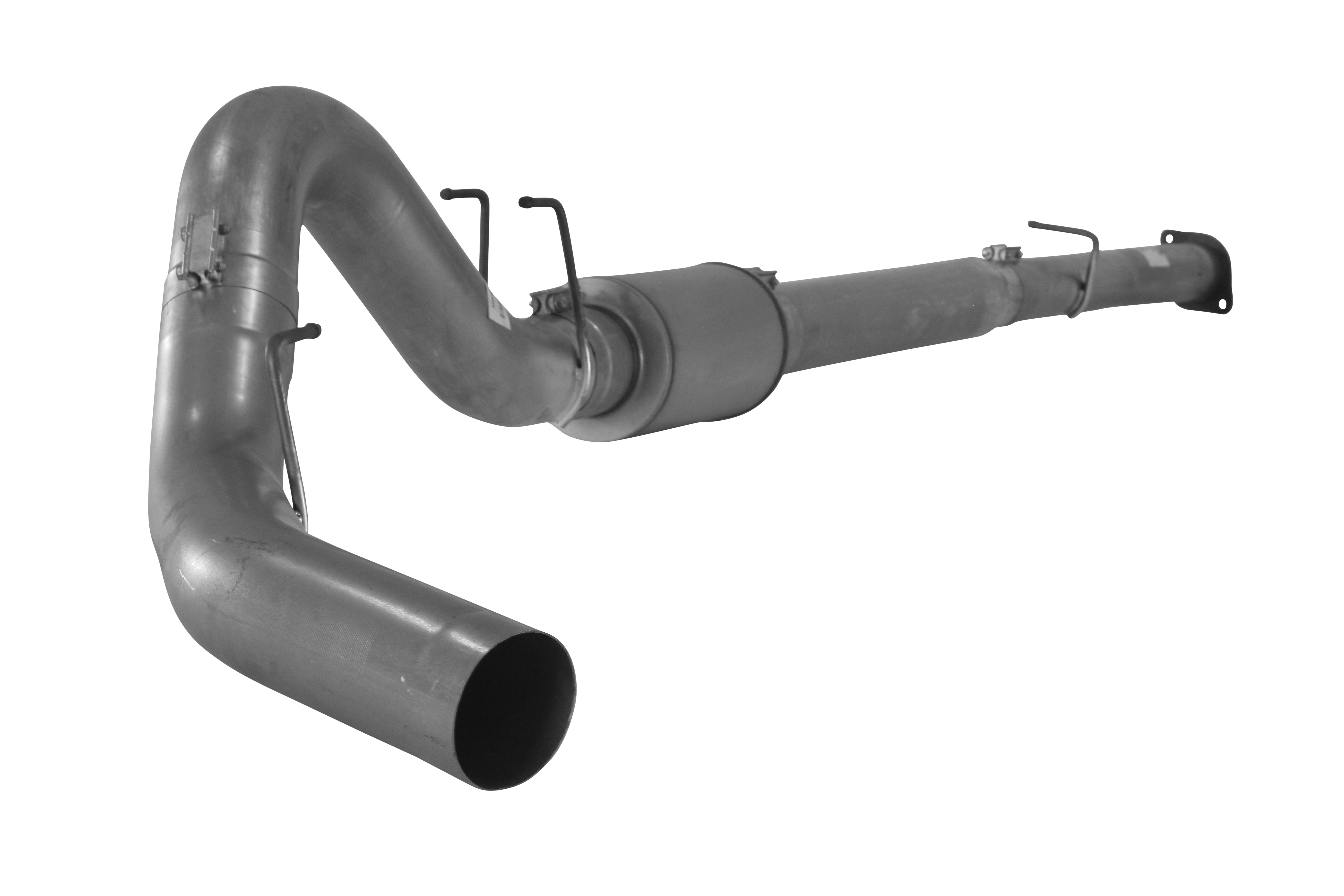 2008-2010 Powerstroke 5" Downpipe Back Exhaust w/ Muffler (FLO 632NB)-Downpipe Back Exhaust System-Flo-Pro-FLO-SS632NB-Dirty Diesel Customs