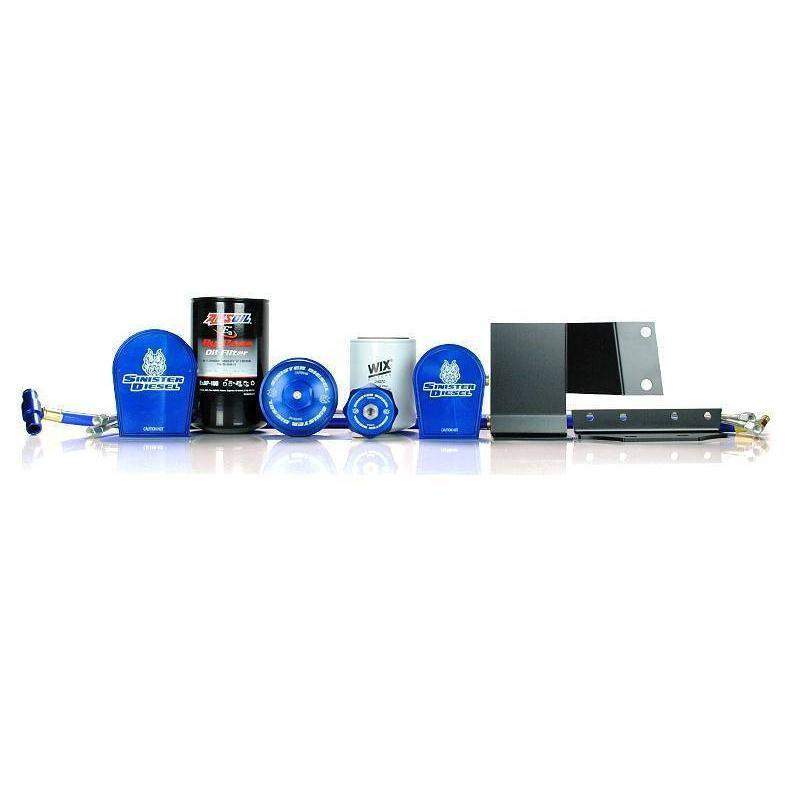 2008-2010 Powerstroke Oil Filter System & Coolant Filter (SD-EOF-CF-6.4)-Filtration System-Sinister-Dirty Diesel Customs