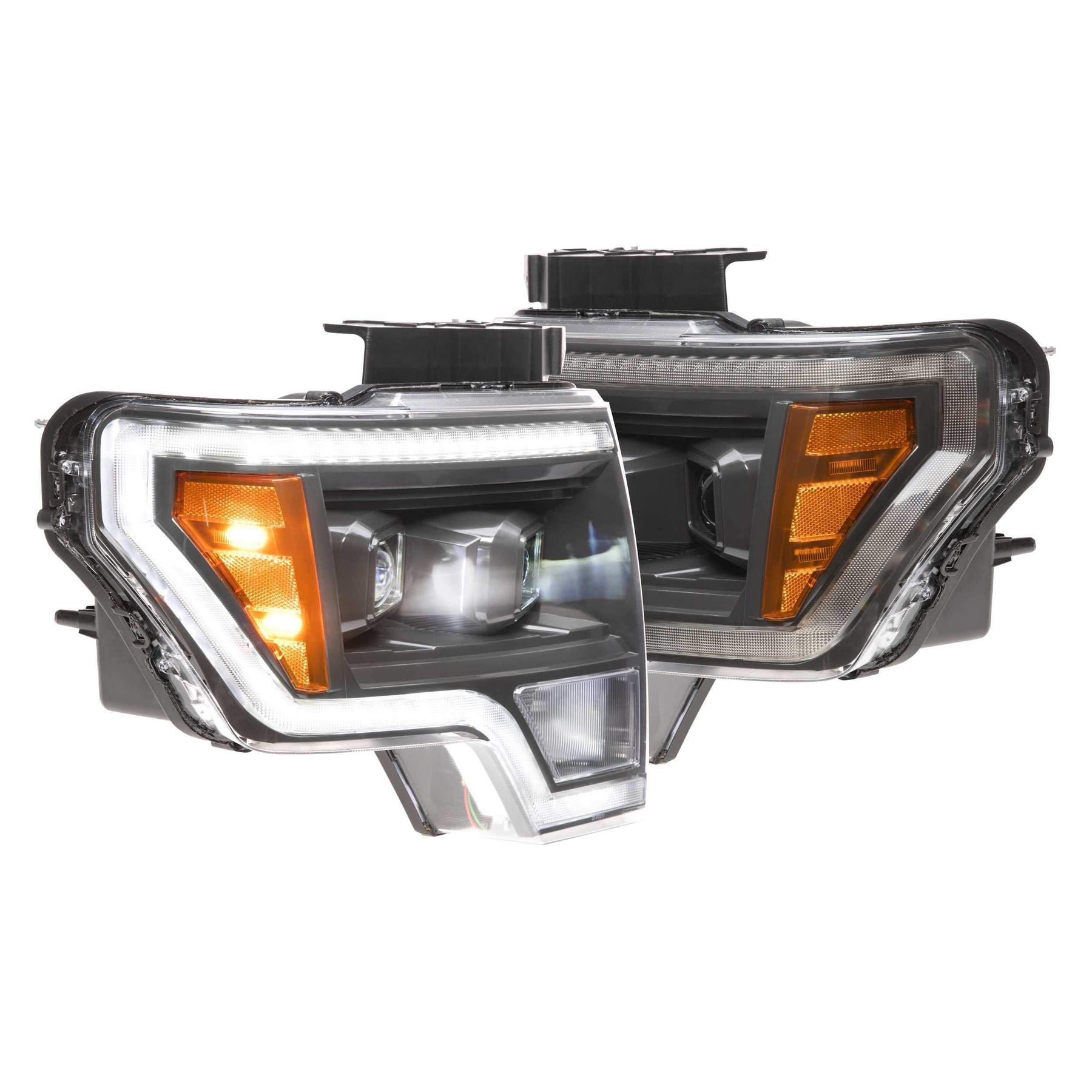 2009-2014 Ford F150 XB Hybrid LED Smoked Headlights (LF552)