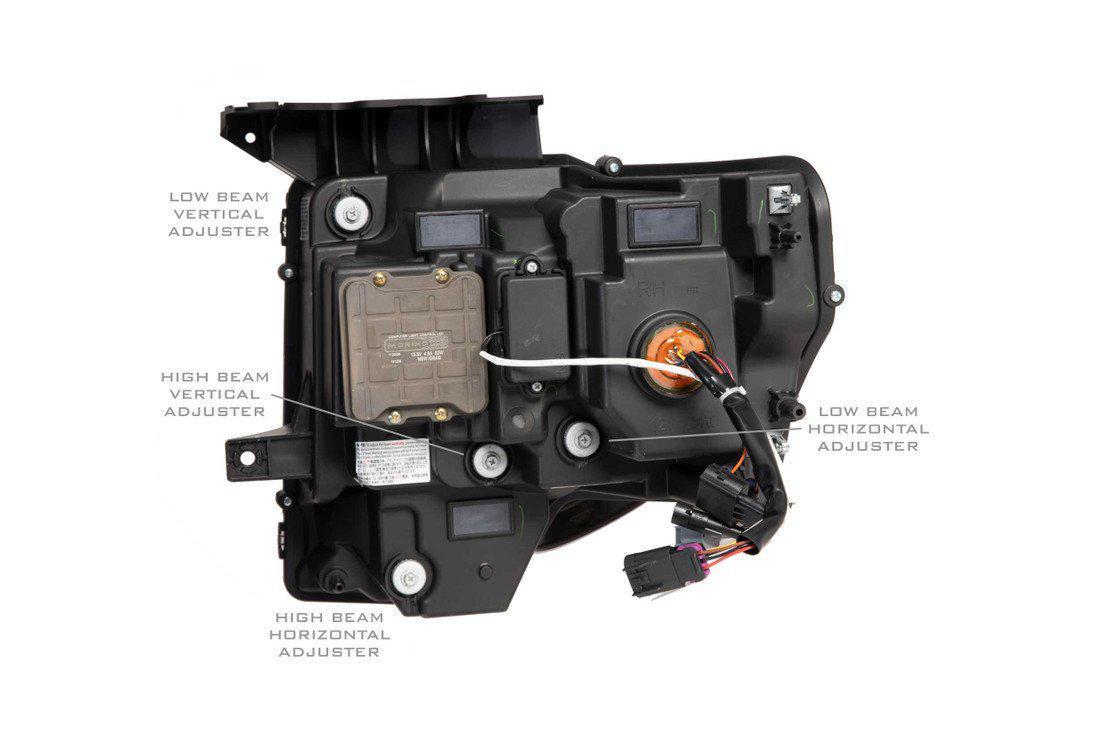 2009-2014 Ford F150 XB LED Black Headlights (LF506-ASM)-Headlights-Morimoto-LF506-ASM-Dirty Diesel Customs