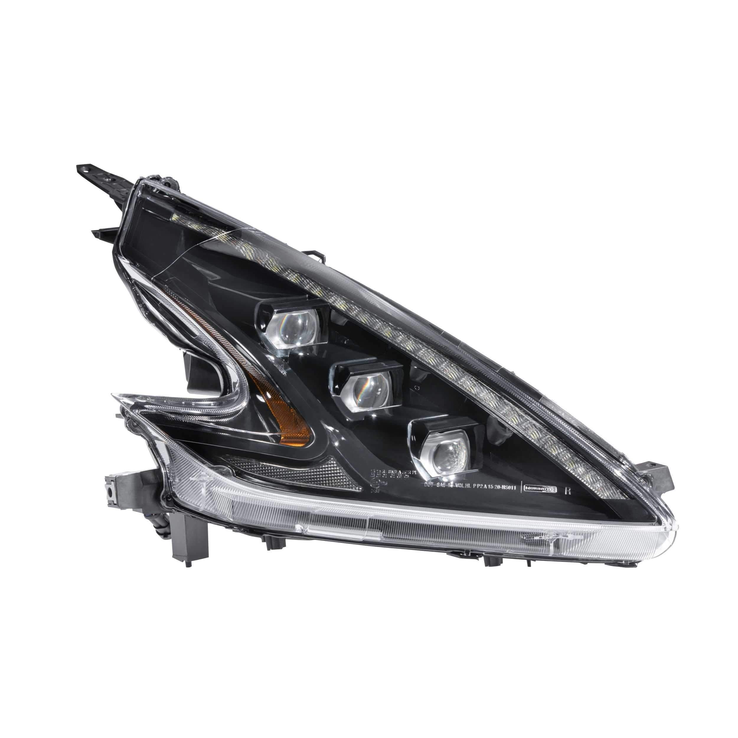 2009-2020 Nissan 370Z XB LED LHD Black Headlights (LF474-ASM)-Headlights-Morimoto-Dirty Diesel Customs
