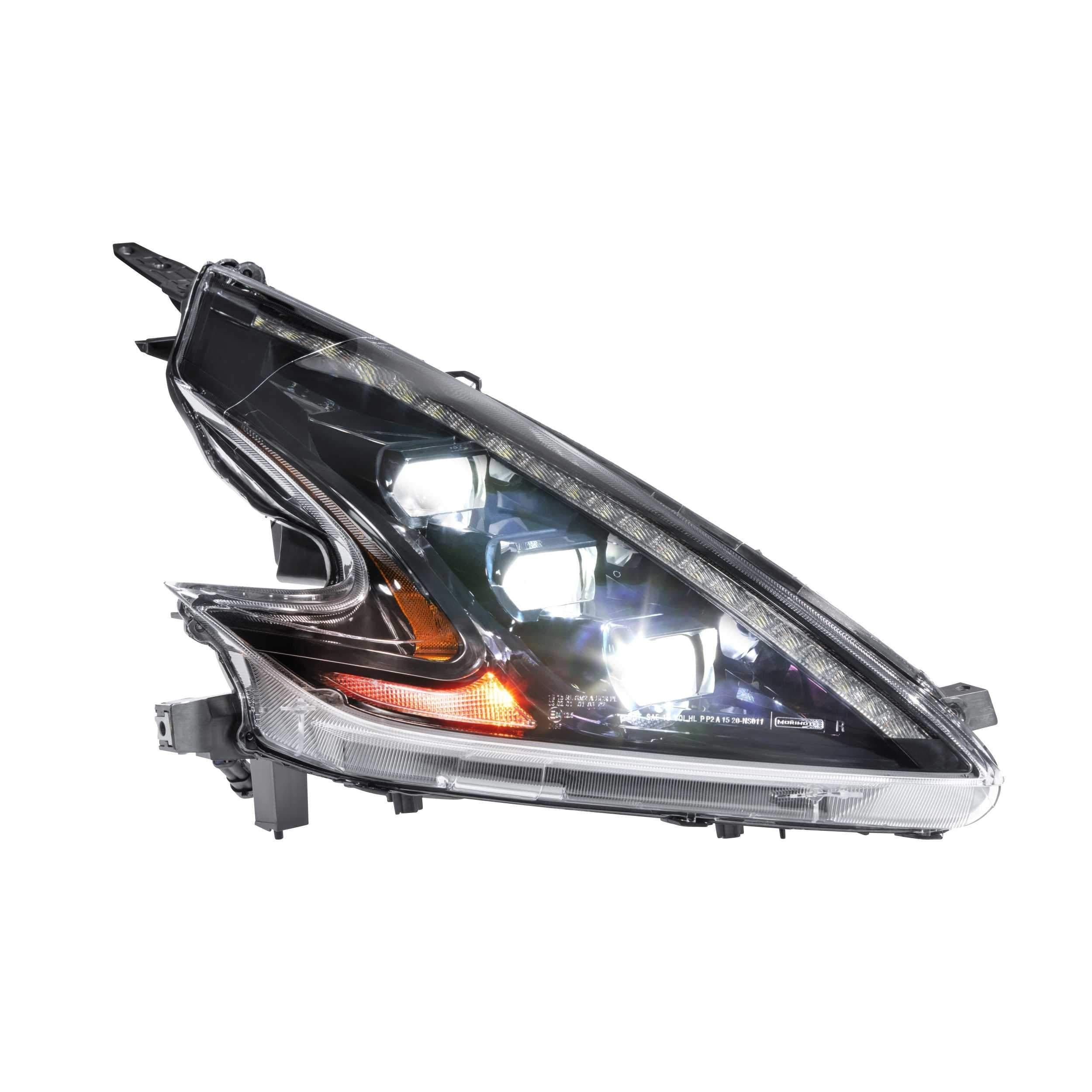 2009-2020 Nissan 370Z XB LED LHD Black Headlights (LF474-ASM)-Headlights-Morimoto-Dirty Diesel Customs