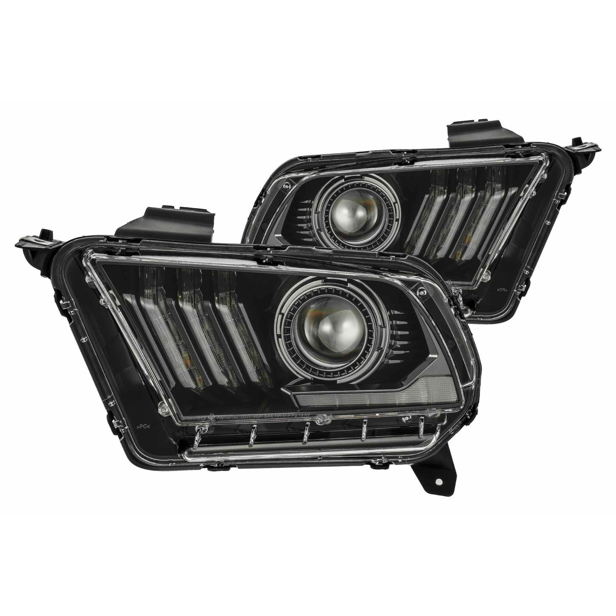 2010-2014 Ford Mustang Pro-Series Halogen Headlights (880110)-Headlights-AlphaRex-880112-Dirty Diesel Customs
