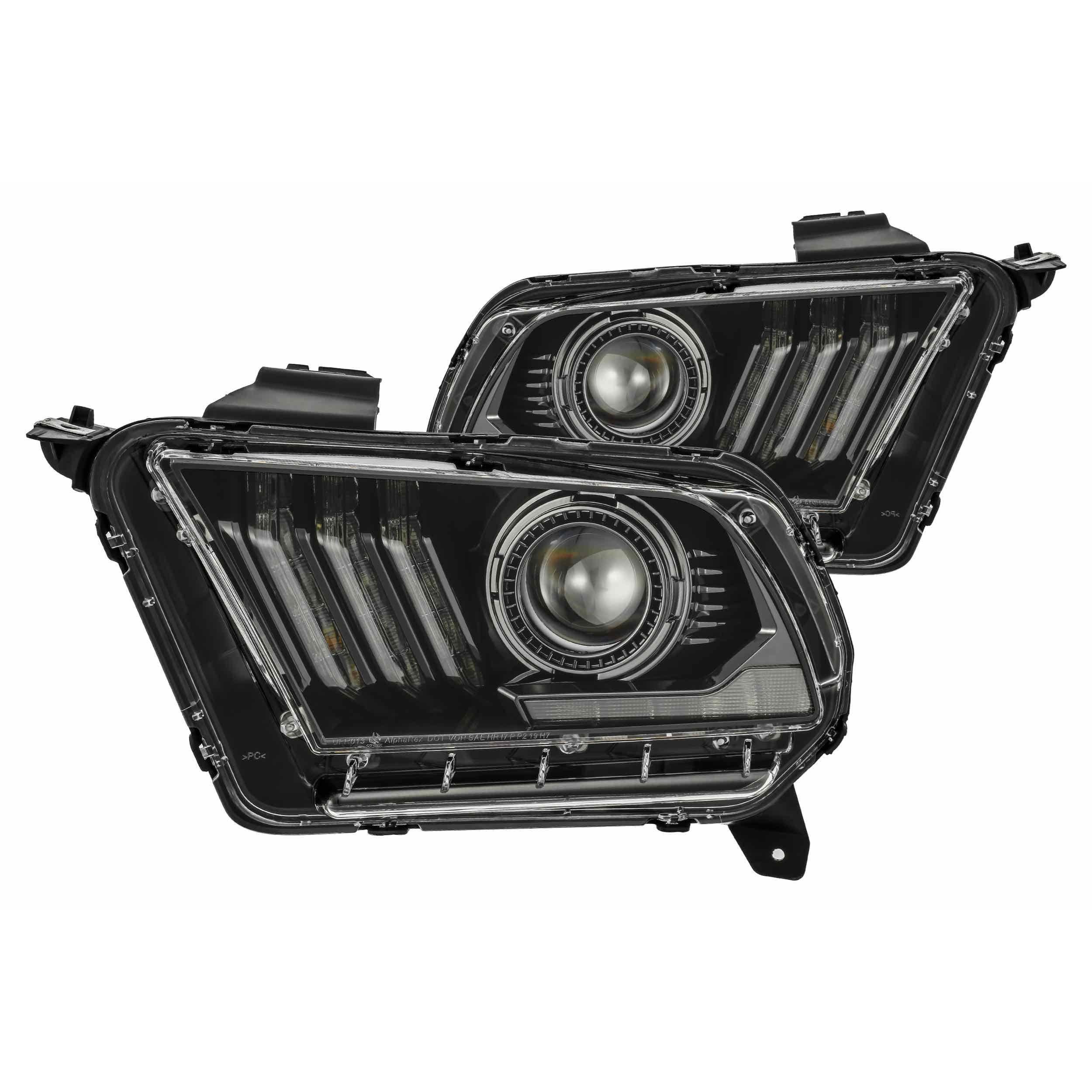 2010-2014 Ford Mustang Pro-Series Halogen Headlights (880110)-Headlights-AlphaRex-880112-Dirty Diesel Customs
