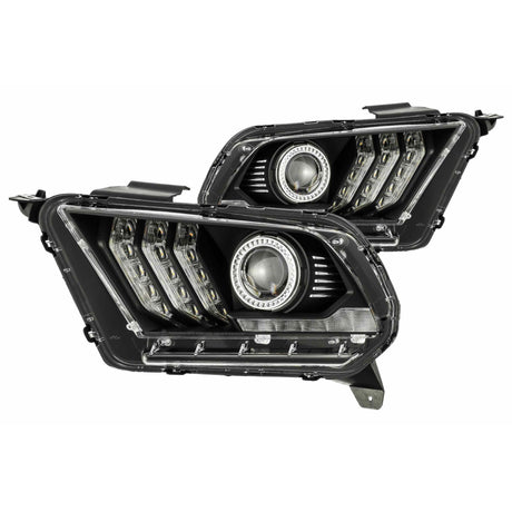 2010-2014 Ford Mustang Pro-Series Halogen Headlights (880110)-Headlights-AlphaRex-Dirty Diesel Customs
