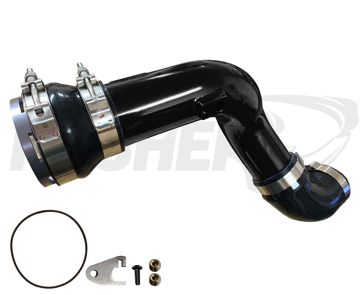 2011-2016 Powerstroke HD 3" Cold Side Charge Tube w/ Throttle Valve Adapter (PFP1116BTA)-Intercooler Piping-Pusher-Dirty Diesel Customs