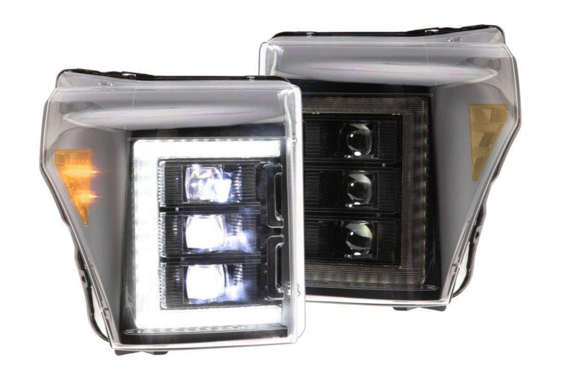 2011-2016 Powerstroke XB LED Black Headlights (LF505-ASM)-Headlights-Morimoto-LF505-ASM-Dirty Diesel Customs