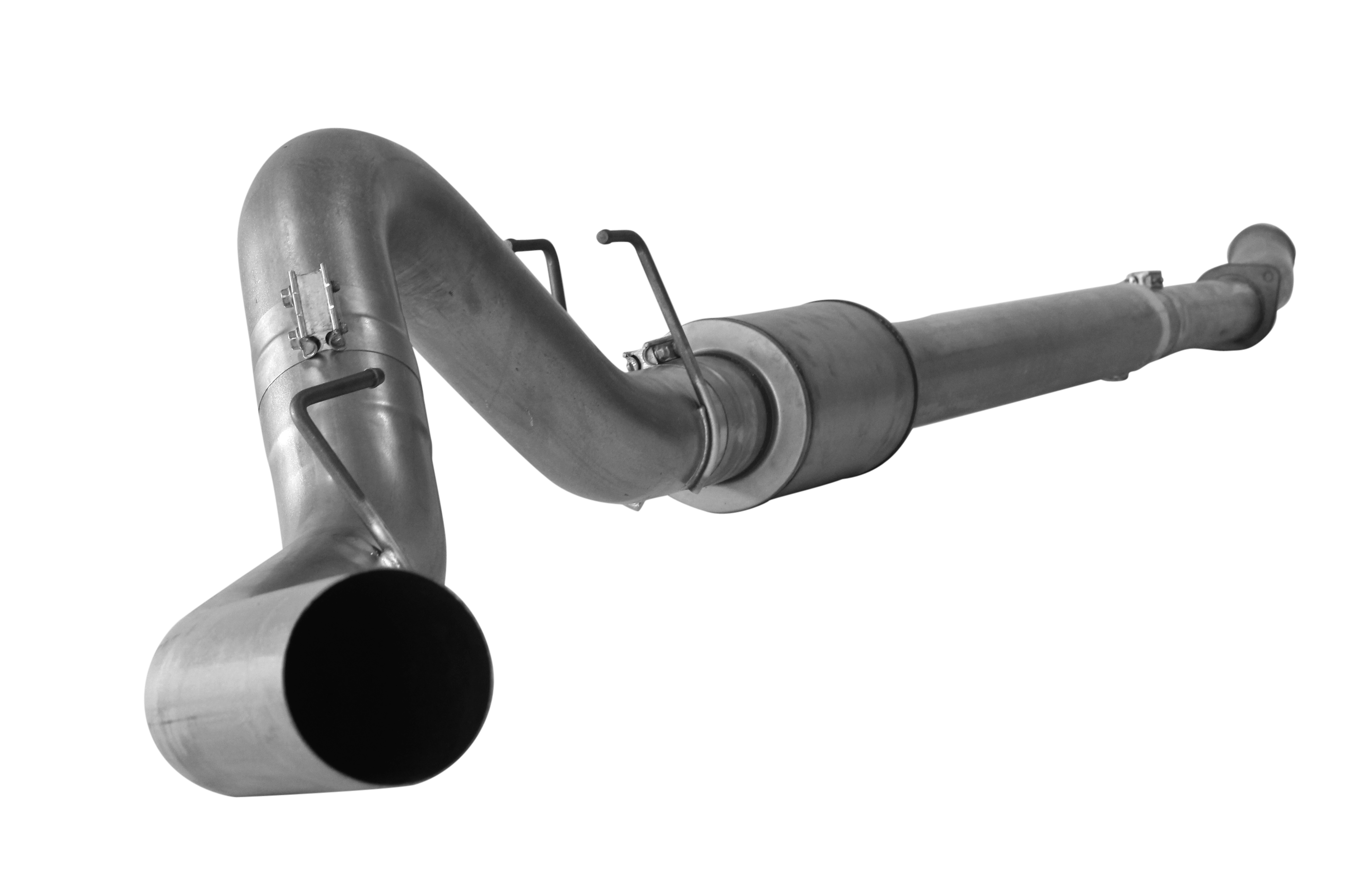 2011-2019 Powerstroke 5" Down Pipe Back Exhaust System w/ Muffler (FLO 652NB)-Downpipe Back Exhaust System-Flo-Pro-FLO-SS652NB-Dirty Diesel Customs