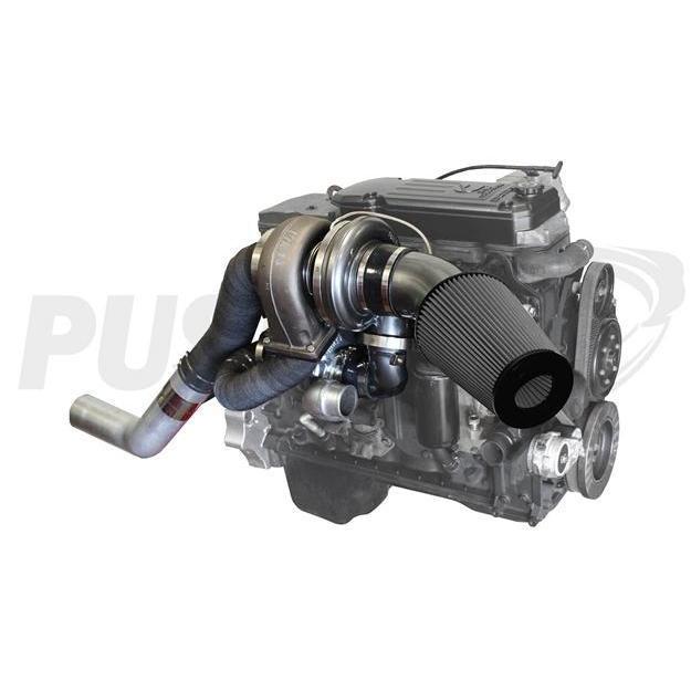 2013-2018 Cummins High Mount Pusher Compound Turbo System (PRC1318HM)-Compound Turbo Kit-Pusher-PRC1318HM_T-Dirty Diesel Customs