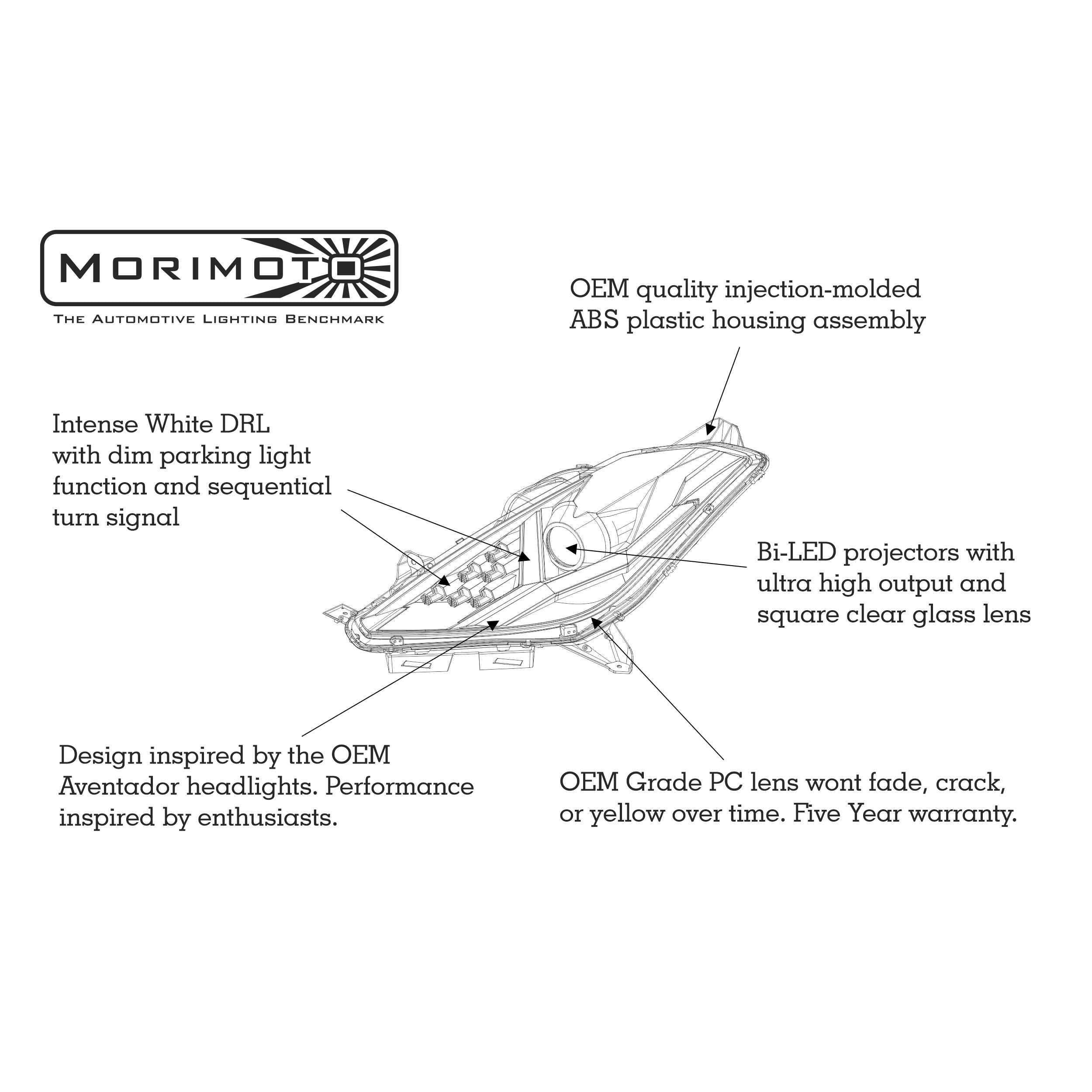 2014-2019 Corvette XB LED Black Headlights (LF463)-Headlights-Morimoto-Dirty Diesel Customs