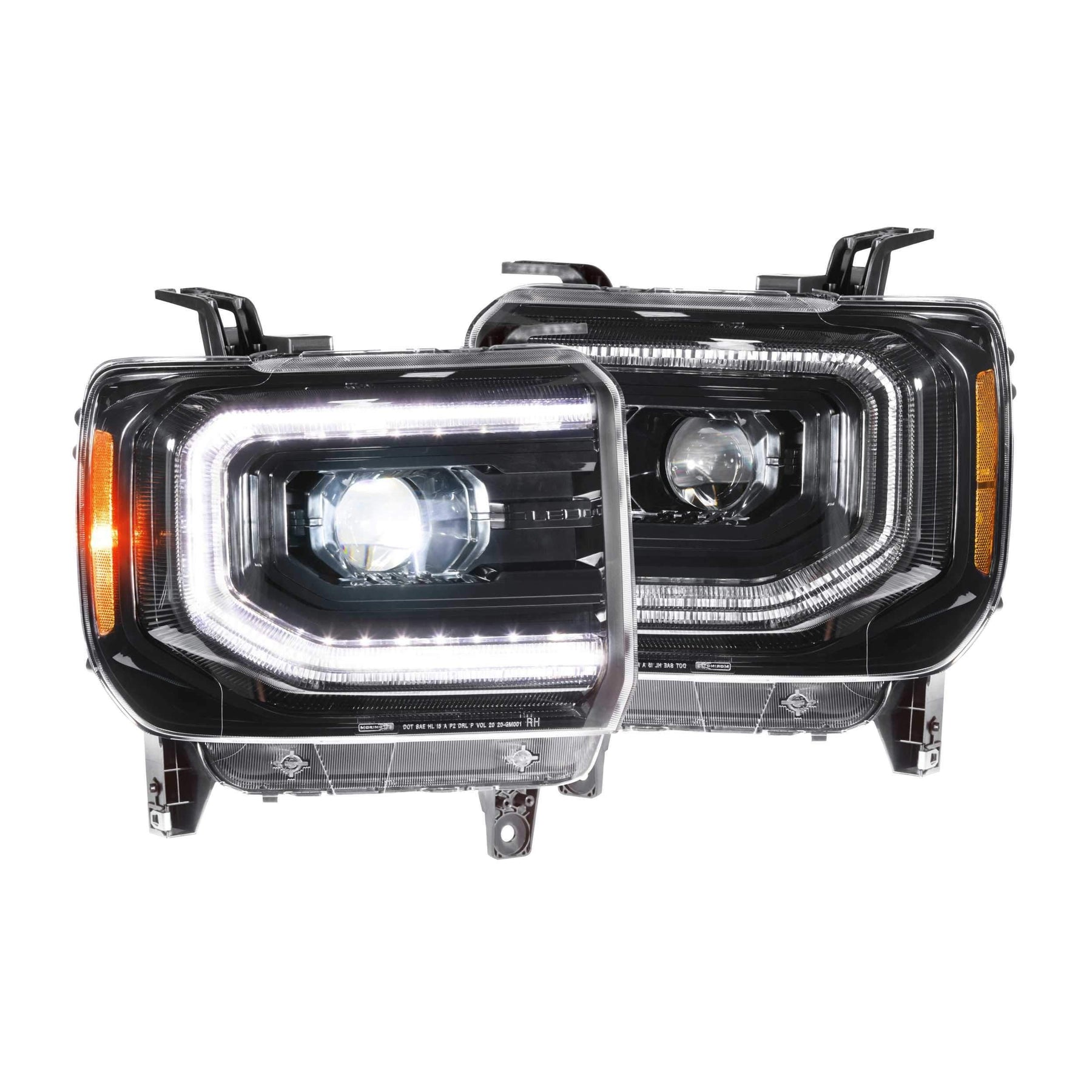 2014-2019 Duramax XB LED Black Headlights (LF544)-Headlights-Morimoto-LF544-Dirty Diesel Customs