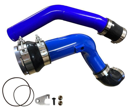 2015-2016 Powerstroke 3" Charge Tube Set w/ Throttle Valve Adapter (PFP1516KTA)-Intercooler Piping-Pusher-PFP1516KTA_U-Dirty Diesel Customs