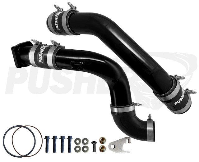 2015-2016 Powerstroke 3" Charge Tube Set w/ Throttle Valve Replacement (PFP1516KTR)-Intercooler Piping-Pusher-PFP1516KTR_K-Dirty Diesel Customs