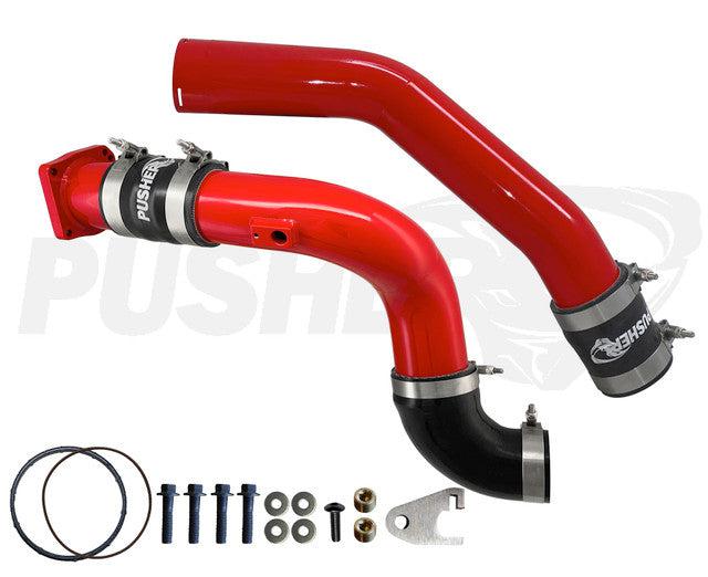 2015-2016 Powerstroke 3" Charge Tube Set w/ Throttle Valve Replacement (PFP1516KTR)-Intercooler Piping-Pusher-PFP1516KTR_R-Dirty Diesel Customs