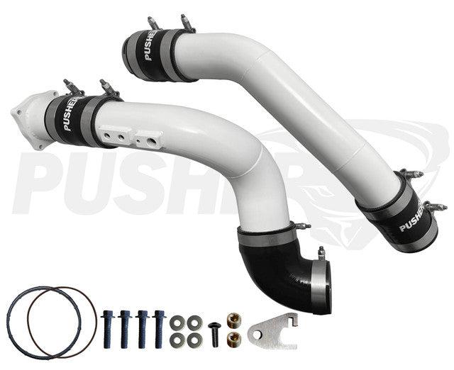 2015-2016 Powerstroke 3" Charge Tube Set w/ Throttle Valve Replacement (PFP1516KTR)-Intercooler Piping-Pusher-PFP1516KTR_W-Dirty Diesel Customs