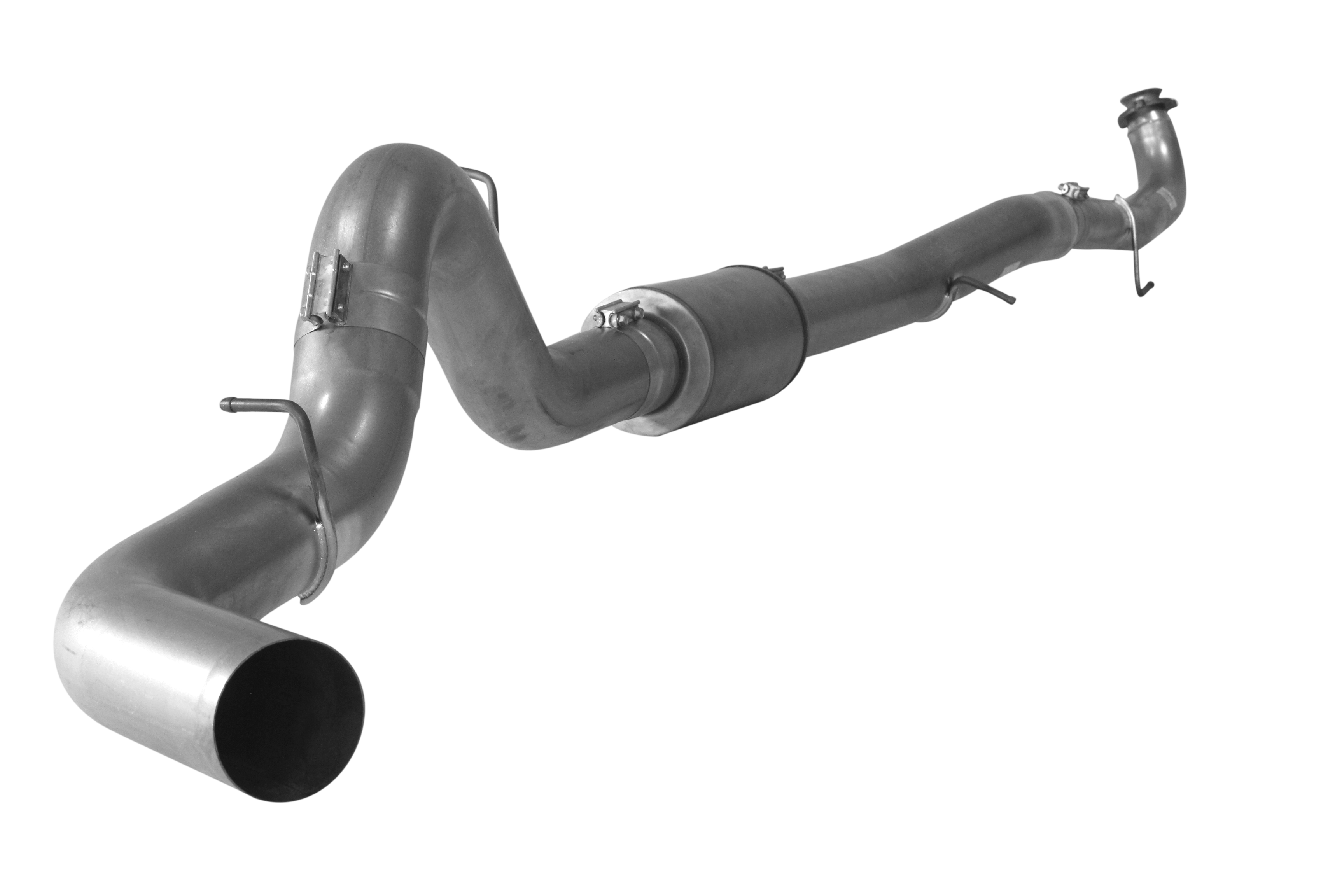 2015.5-2016 Duramax 5" Downpipe Back Exhaust System w/ Muffler (FLO 671)-Downpipe Back Exhaust System-Flo-Pro-FLO-SS671-Dirty Diesel Customs