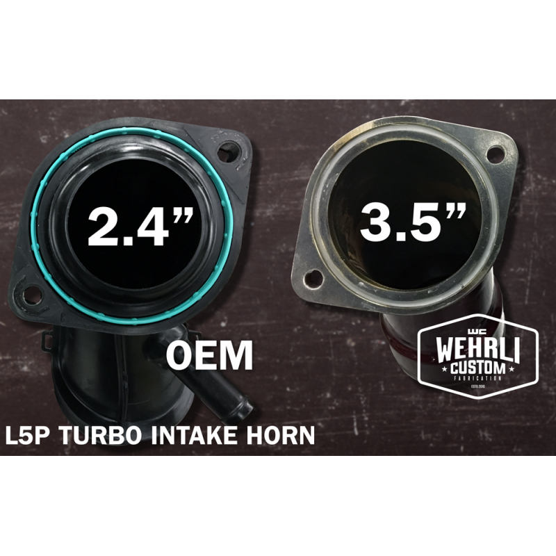 2017-2019 Duramax 3.5" Turbo Intake Horn (WCF100721)-Intake Elbows-Wehrli Custom Fabrication-Dirty Diesel Customs