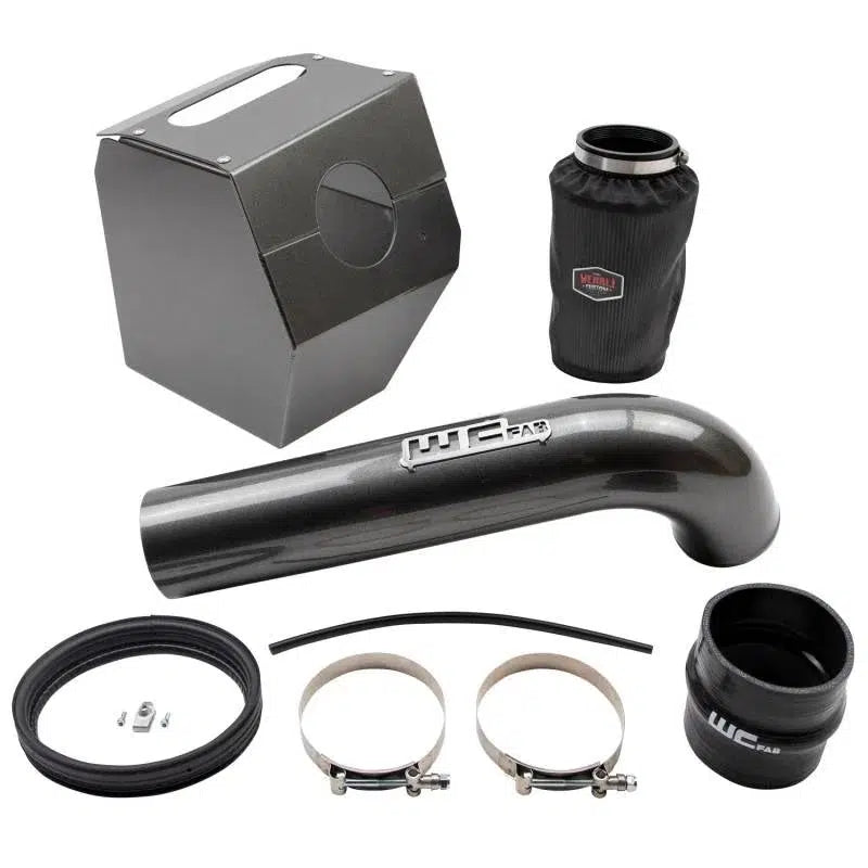 2017-2019 Duramax 4" Intake Kit w/ Air Box (WCF100344)-Intake Kit-Wehrli Custom Fabrication-WCF100344-GRY-Dirty Diesel Customs