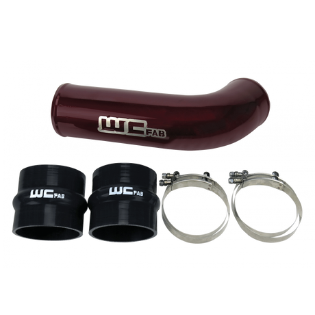2017-2019 Duramax 4" Intake Resonator Pipe (WCF100709)-Intake Elbows-Wehrli Custom Fabrication-WCF100709-RED-Dirty Diesel Customs