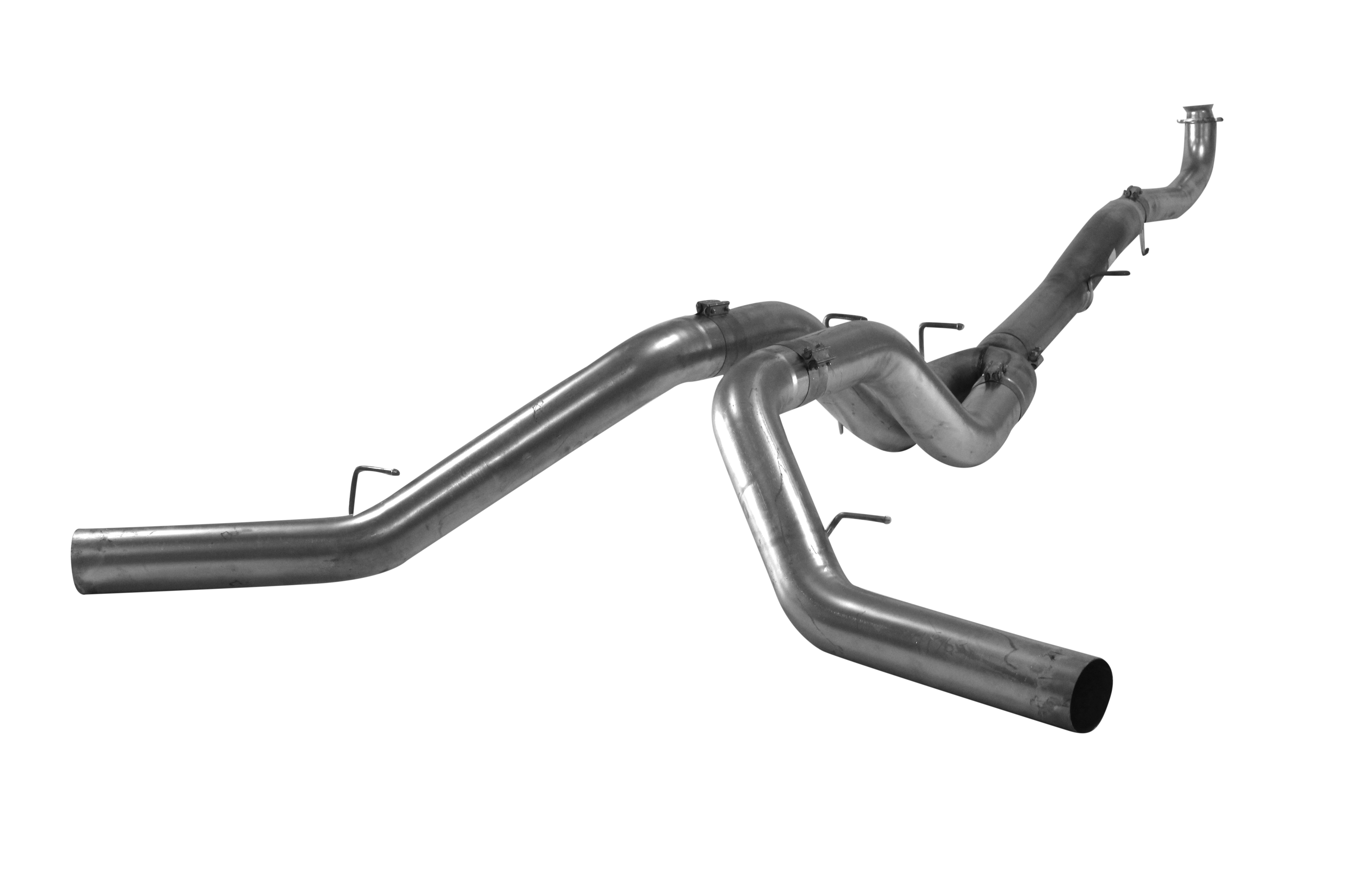 2017-2019 Duramax 5" Downpipe Back Dual Exhaust - No Muffler (FLO-780)-Downpipe Back Exhaust System-Flo-Pro-FLO-780-Dirty Diesel Customs