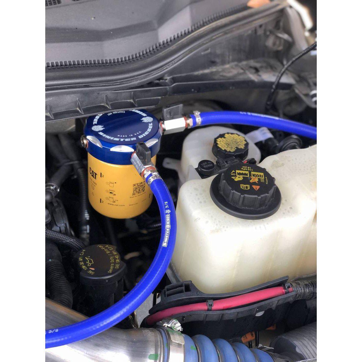 2017-2019 Powerstroke Engine Mounted Coolant Filtration System (SD-CF-6.7P-17)-Coolant Filtration System-Sinister-SD-CF-6.7P-17-Dirty Diesel Customs