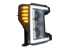 2017-2019 Powerstroke XB Hybrid LED Smoked Headlights (LF554)-Headlights-Morimoto-LF554-Dirty Diesel Customs