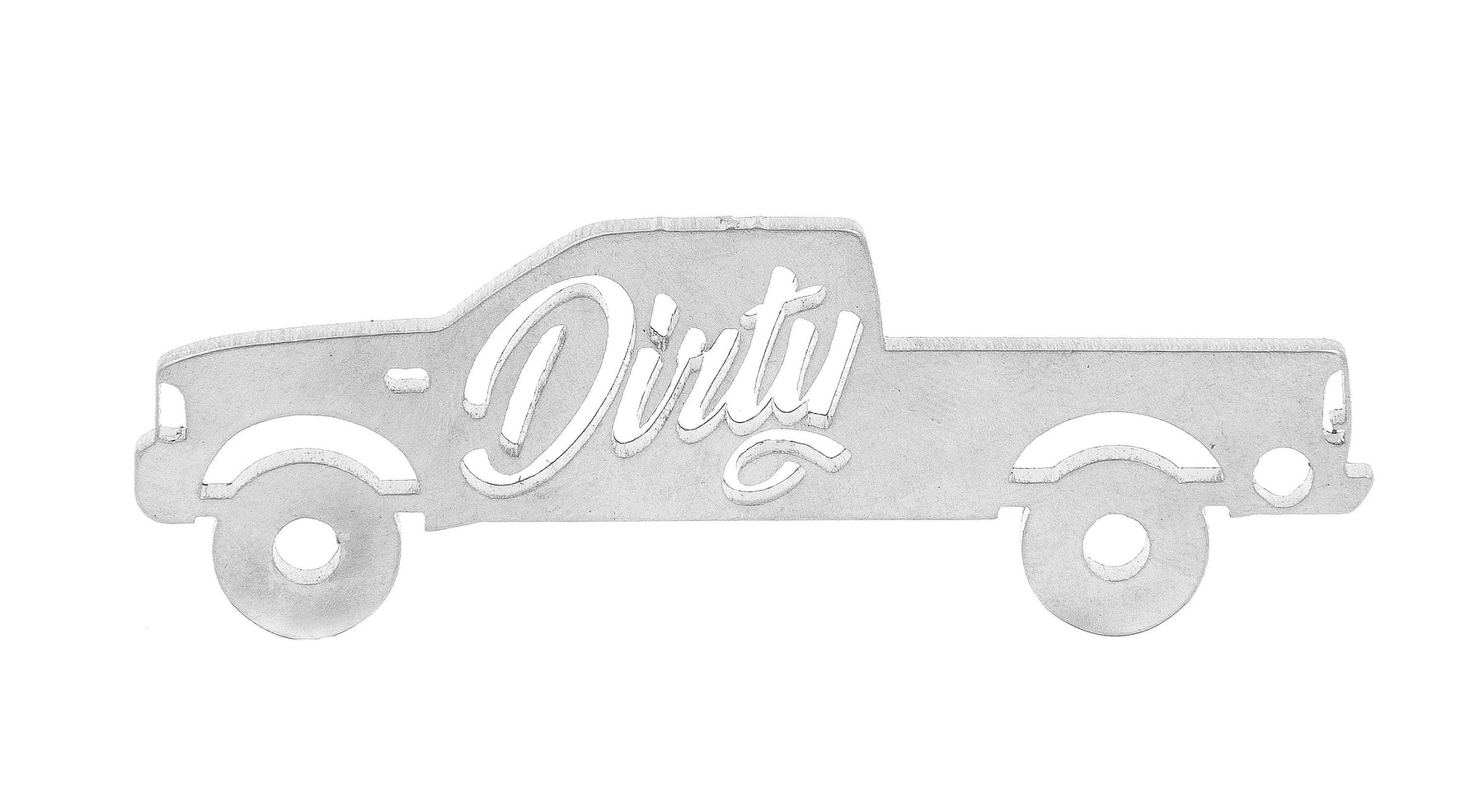 Dirty Powerstroke Silhouette Keychain (DDC-KEY-A080)-Keychain-Dirty Diesel Customs-DDC-KEY-0414-Dirty Diesel Customs