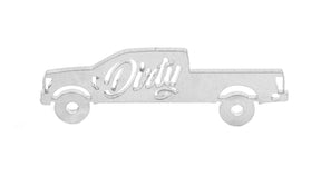 Dirty Powerstroke Silhouette Keychain (DDC-KEY-A080)-Keychain-Dirty Diesel Customs-DDC-KEY-0418-Dirty Diesel Customs