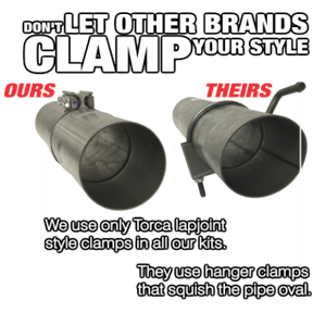 FLO-PRO Stainless Steel Lap Joint Exhaust Clamp (LJ400SS / LJ500SS)-Exhaust Clamps-Flo-Pro-Dirty Diesel Customs
