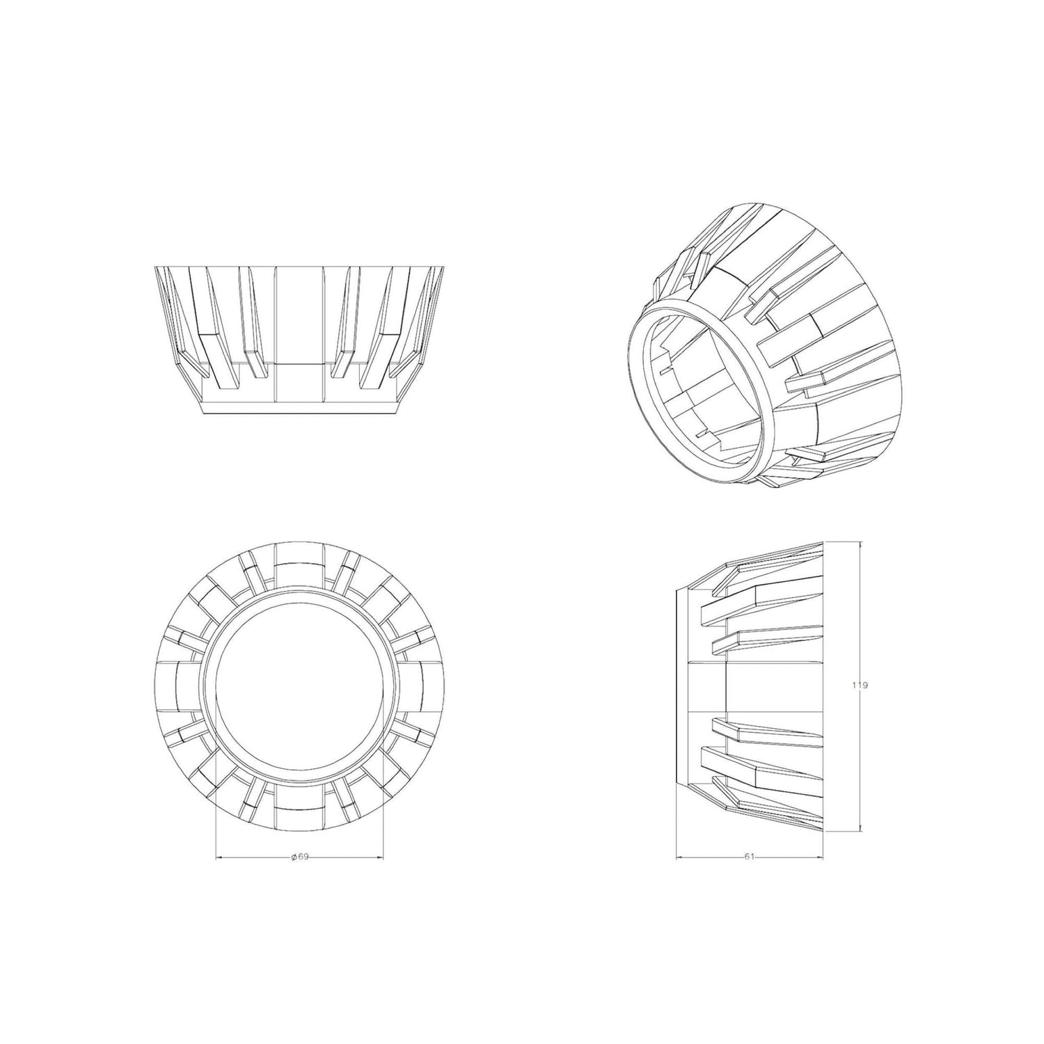 Gatling Gun 2.0 Bezel (S90)-Lighting Accessories-Morimoto-Dirty Diesel Customs