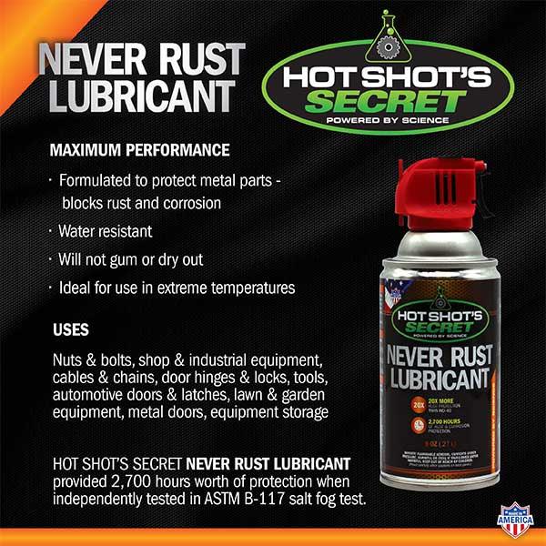 Hot Shot's Secret Never Rust Lubricant (HSSNR9OZ)-Lubricant-Hot Shot's Secret-HSSNR9OZ-Dirty Diesel Customs