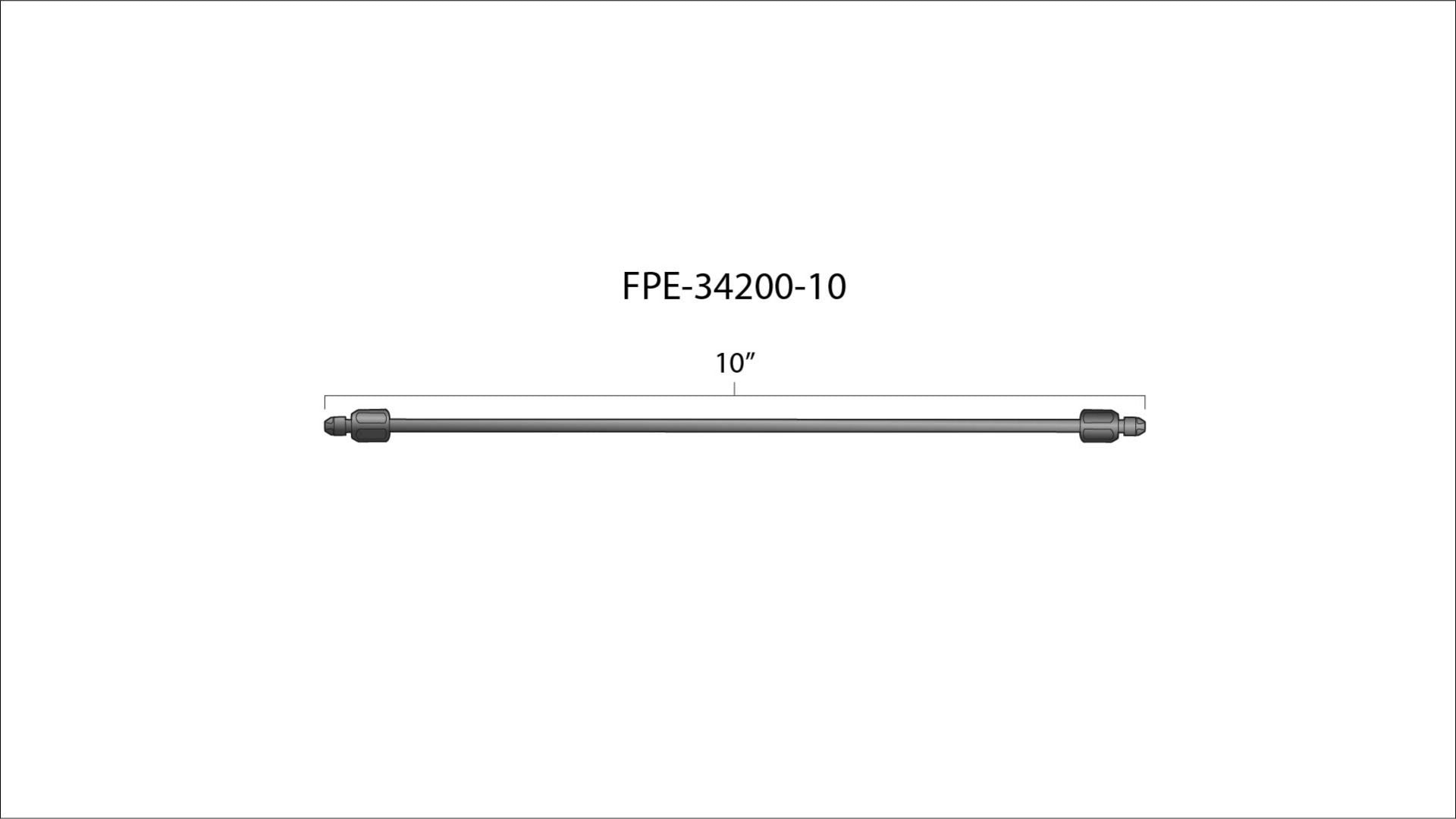 Universal 10" High-Pressure Fuel Line (8mm x 3.5mm Line, M14x1.5 Nuts) (FPE-34200-10)-Fuel Lines-Fleece Performance-Dirty Diesel Customs
