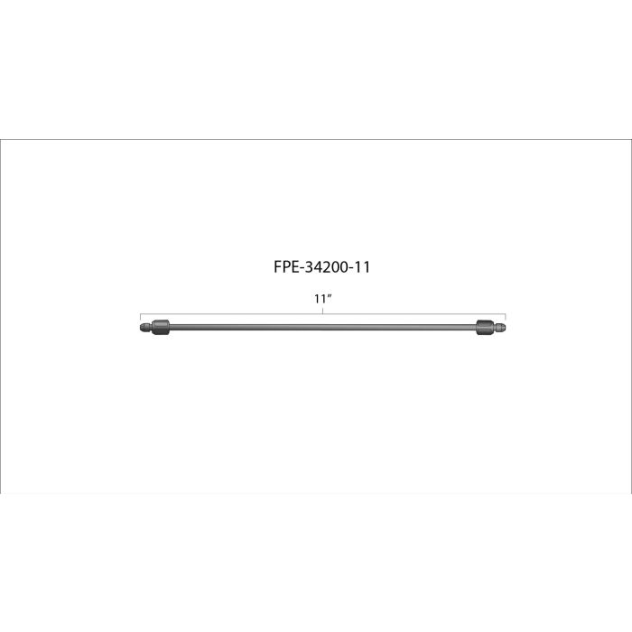 Universal 11" High-Pressure Fuel Line (8mm x 3.5mm Line, M14x1.5 Nuts) (FPE-34200-11)-Fuel Lines-Fleece Performance-Dirty Diesel Customs