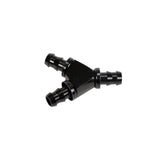 Universal 1/2" Black Anodized Aluminum Y Barbed Fitting (For -8 Pushlock Hose) (FPE-FIT-Y08-BLK)-Fittings-Fleece Performance-Dirty Diesel Customs