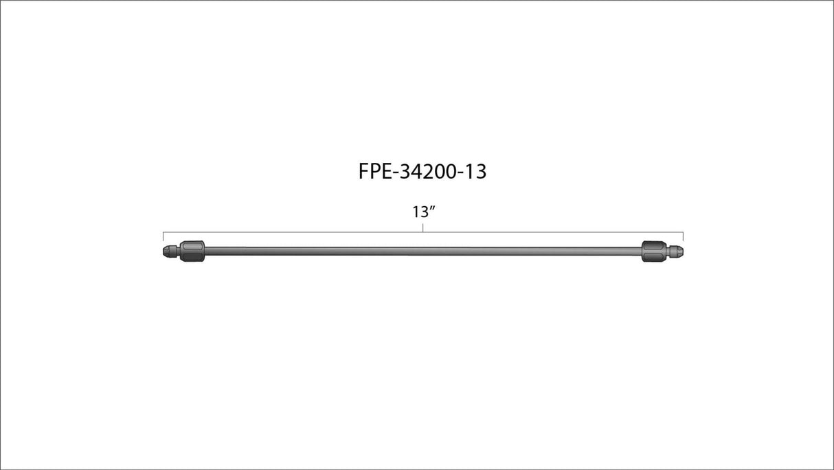 Universal 13" High-Pressure Fuel Line (8mm x 3.5mm Line, M14x1.5 Nuts) (FPE-34200-13)-Fuel Lines-Fleece Performance-Dirty Diesel Customs
