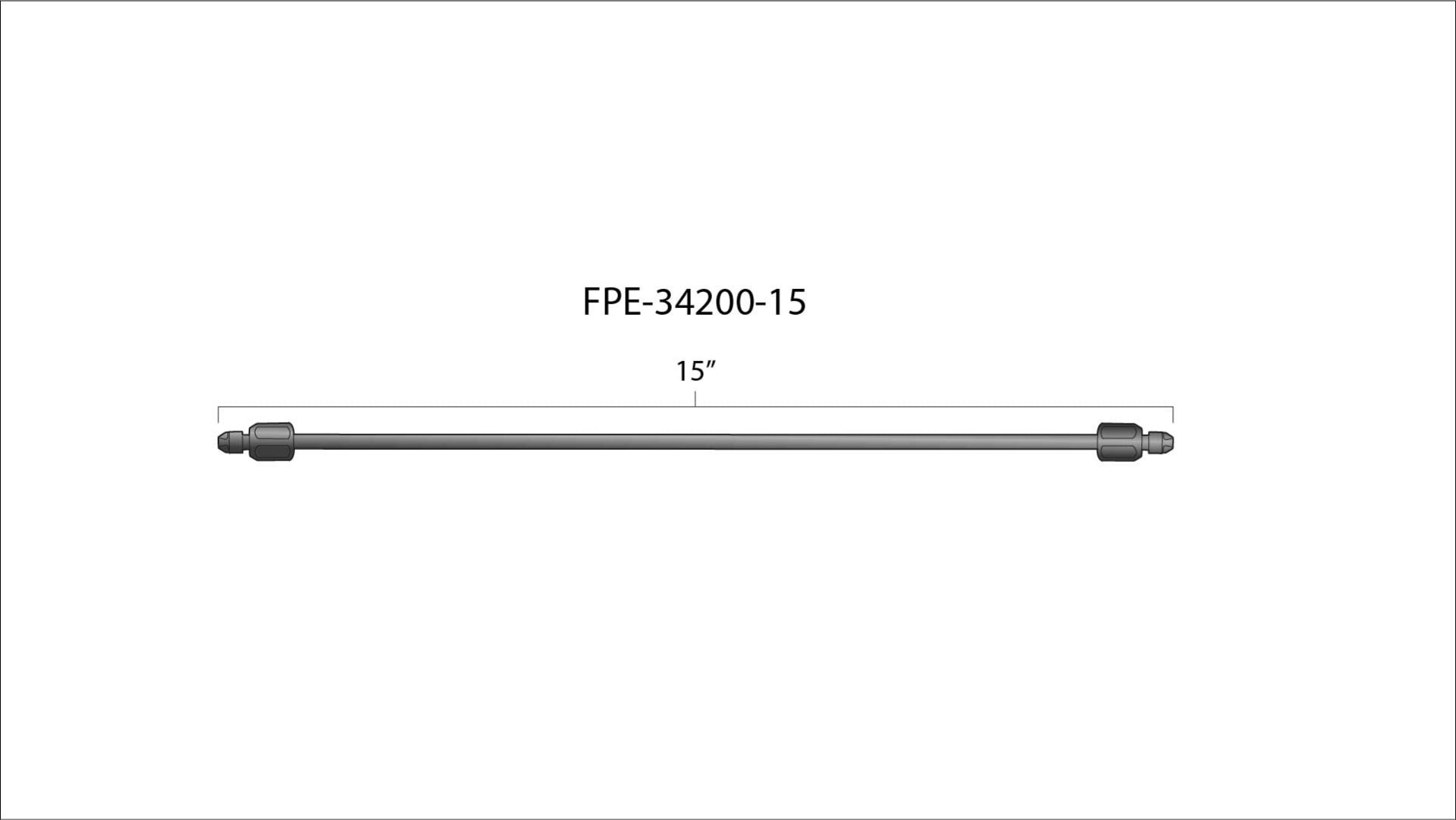 Universal 15" High-Pressure Fuel Line (8mm x 3.5mm Line, M14x1.5 Nuts) (FPE-34200-15)-Fuel Lines-Fleece Performance-Dirty Diesel Customs