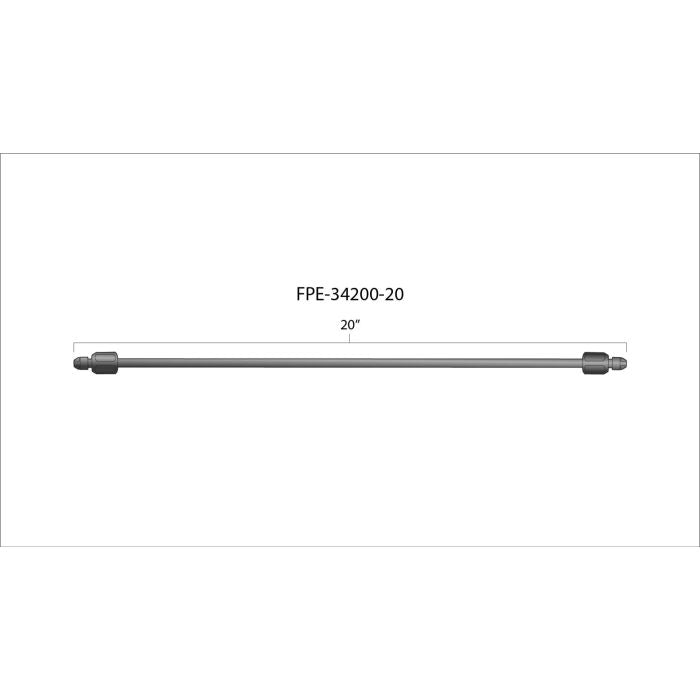 Universal 20" High-Pressure Fuel Line (8mm x 3.5mm Line, M14x1.5 Nuts) (FPE-34200-20)-Fuel Lines-Fleece Performance-Dirty Diesel Customs