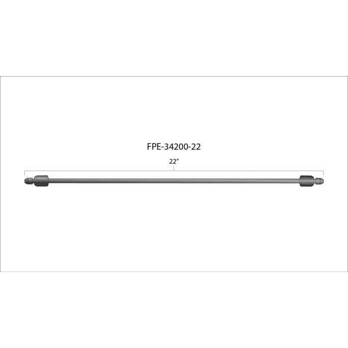 Universal 22" High-Pressure Fuel Line (8mm x 3.5mm Line, M14x1.5 Nuts) (FPE-34200-22)-Fuel Lines-Fleece Performance-Dirty Diesel Customs