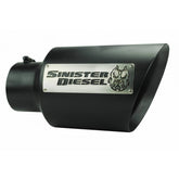 Universal 5-8" Dual Wall Angled Exhaust Tip Black (SD-ETAC58B)-Exhaust Tips-Sinister-SD-ETAC58B-Dirty Diesel Customs