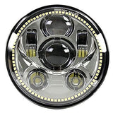 Universal 5.75" Motorcycle Headlight w/ DRL Halo (10-20210/10-20209)-Driving Light-Speed Demon-10-20209-Dirty Diesel Customs