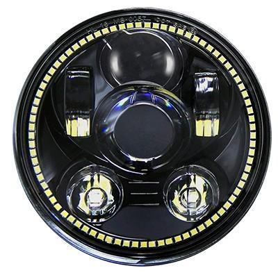 Universal 5.75" Motorcycle Headlight w/ DRL Halo (10-20210/10-20209)-Driving Light-Speed Demon-Dirty Diesel Customs